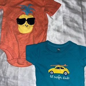 2 baby onesies